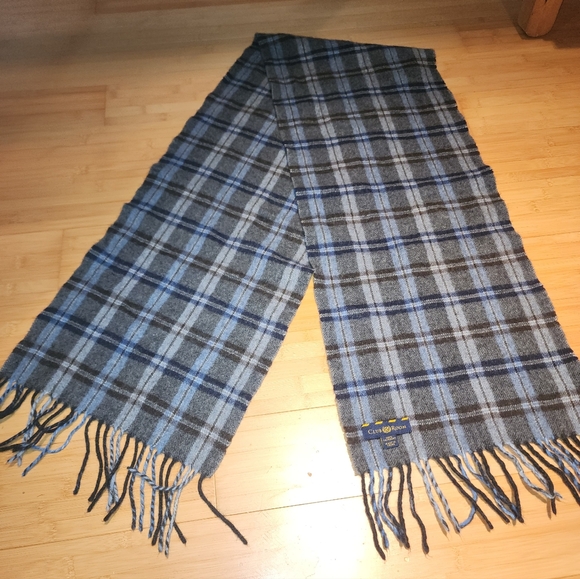 Club Room Cashmere Checkered Scarf - Picture 2 of 4